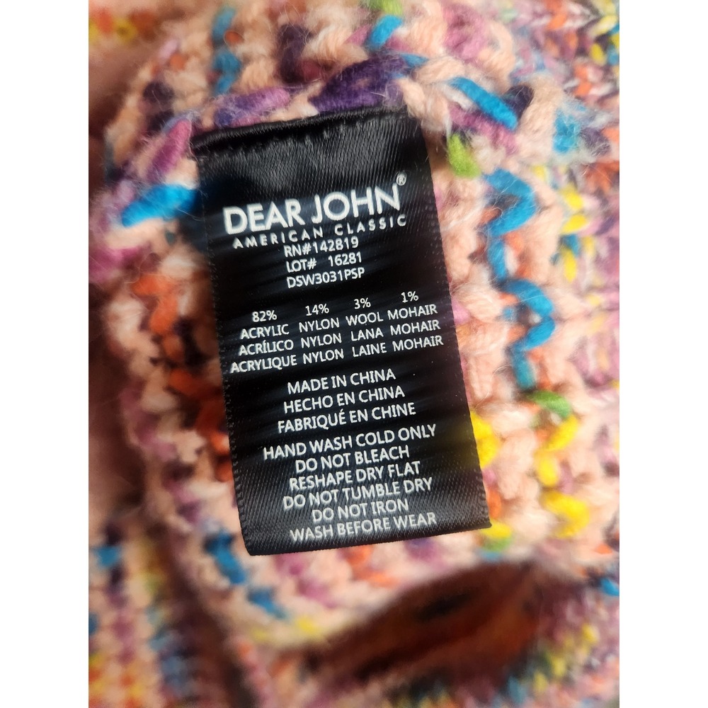 Dear John American Classic Multicolor Confetti Knit Sweater XL DSW3031PSP - Picture 4 of 7